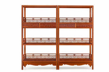 Load image into Gallery viewer, Low Height Rosewood Bookshelf in 3 tiers
