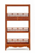 Load image into Gallery viewer, Low Height Rosewood Bookshelf in 3 tiers
